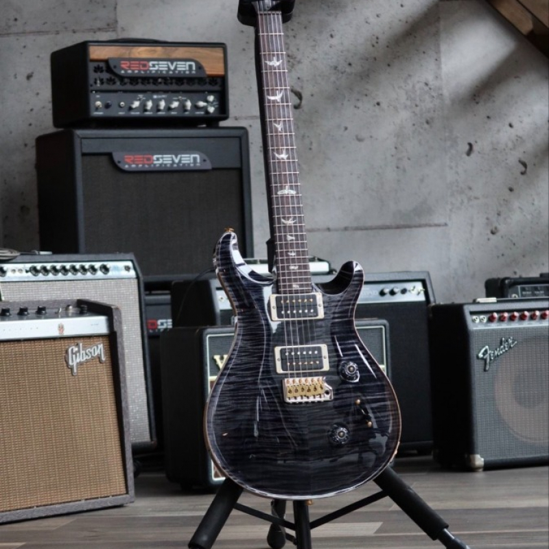 PRS Custom 24 Thin Grey Black 10 Top E-Gitarre